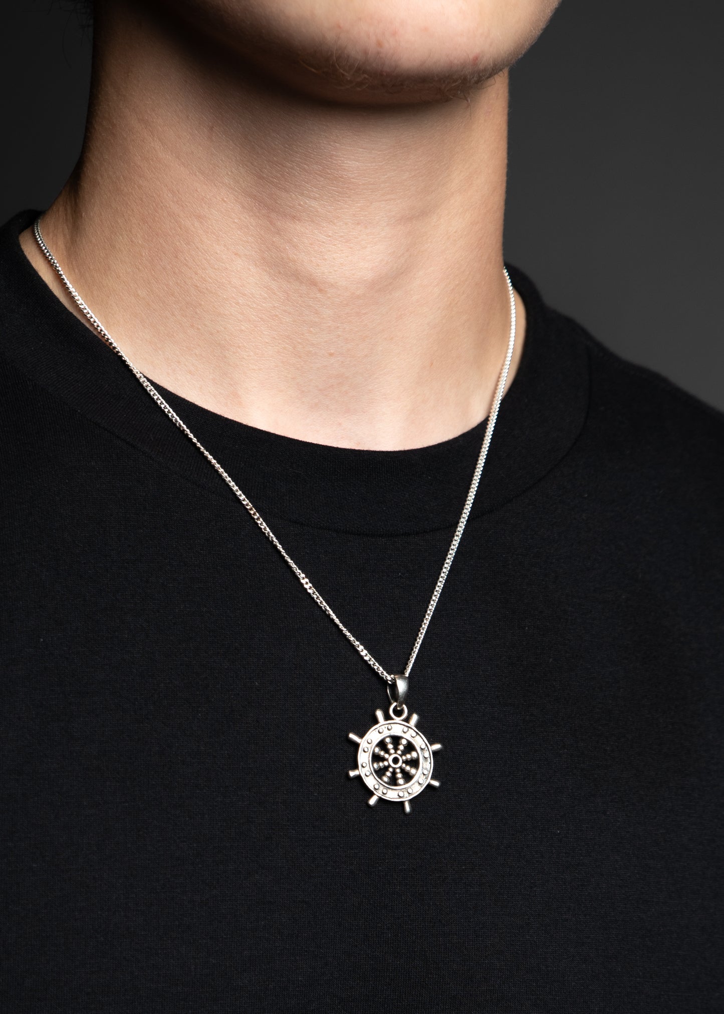 Sterling Silver Helm Wheel